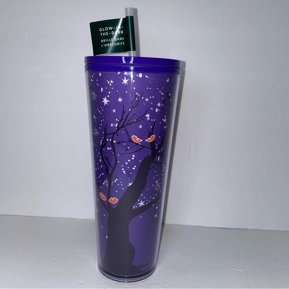 NWT Starbucks Halloween 2022 Purple Glow in the Dark Cold Cup